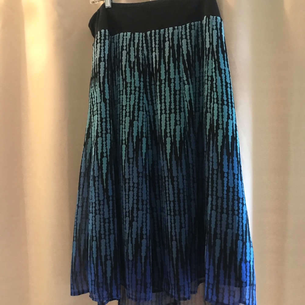 Blue and Black M Collection Skirt Sz 14